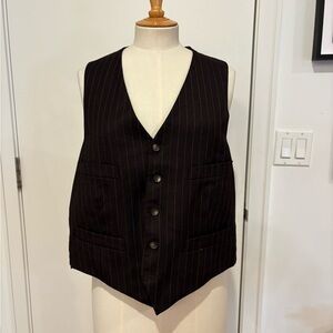 Black pinstripe vintage vest